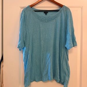 Talbots Sky Blue Linen Tea